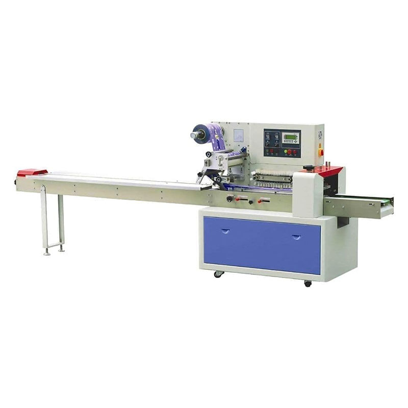 Упаковочная машина Hualian DXDZ-450XD (3 servo, рег.форм,  лент. 200 мм, min пакет L 130мм, H 100мм, трансп.попереч.запайки)